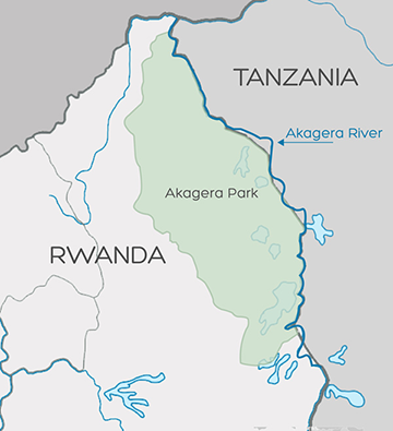 Map of Akagera River