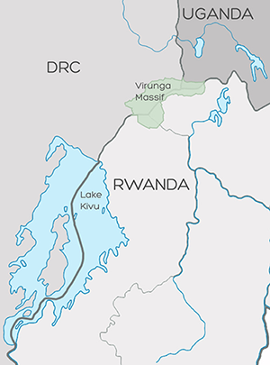 Lake Kivu Virunga Massif Map
