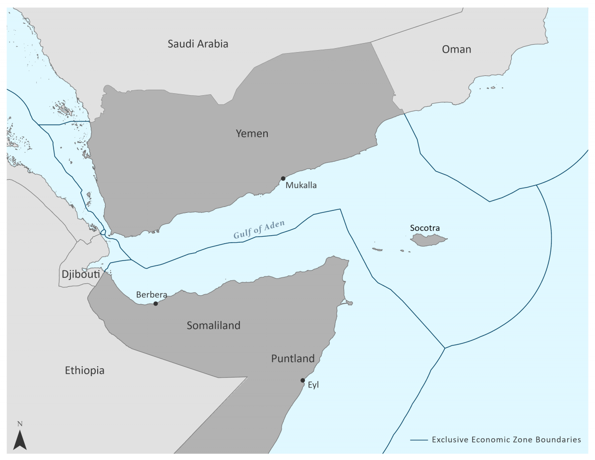 Map of Somali region and Yemen