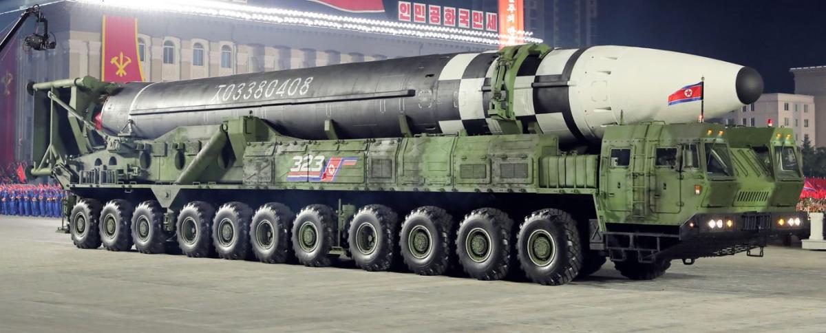 Figure 6. The new ICBM was first revealed during a military parade in Pyongyang on 10 October 2020. Image: KCNA