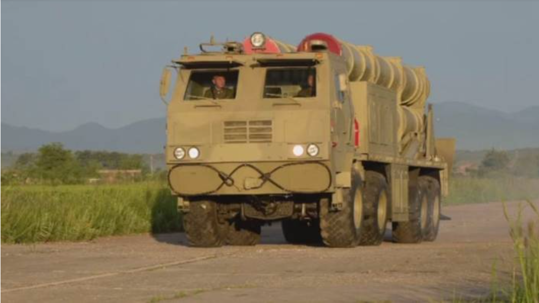  A modified Tatra T813 8x8 truck is used to carry the KN-25 rockets