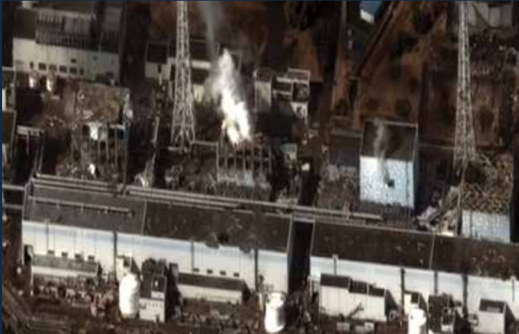 Commercial satellite image showing damage to the Fukushima Diichi Power Plant