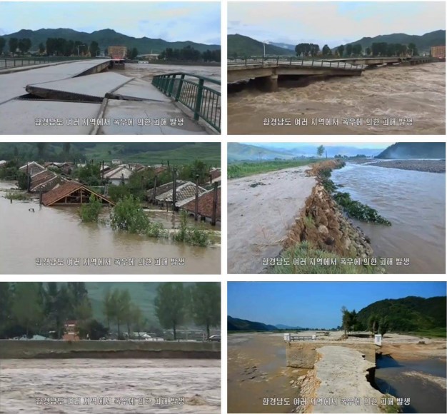 Damage due to heavy rainfall and flooding between 1 and 3 August 2021 in South Hamgyong Province