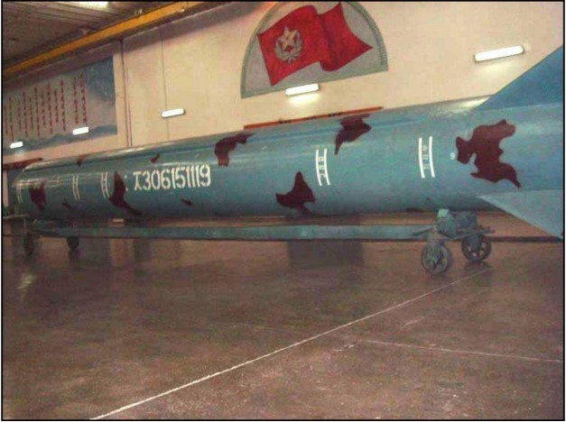 Hwasong-7 mid-range ballistic missile inside a factory in the DPRK