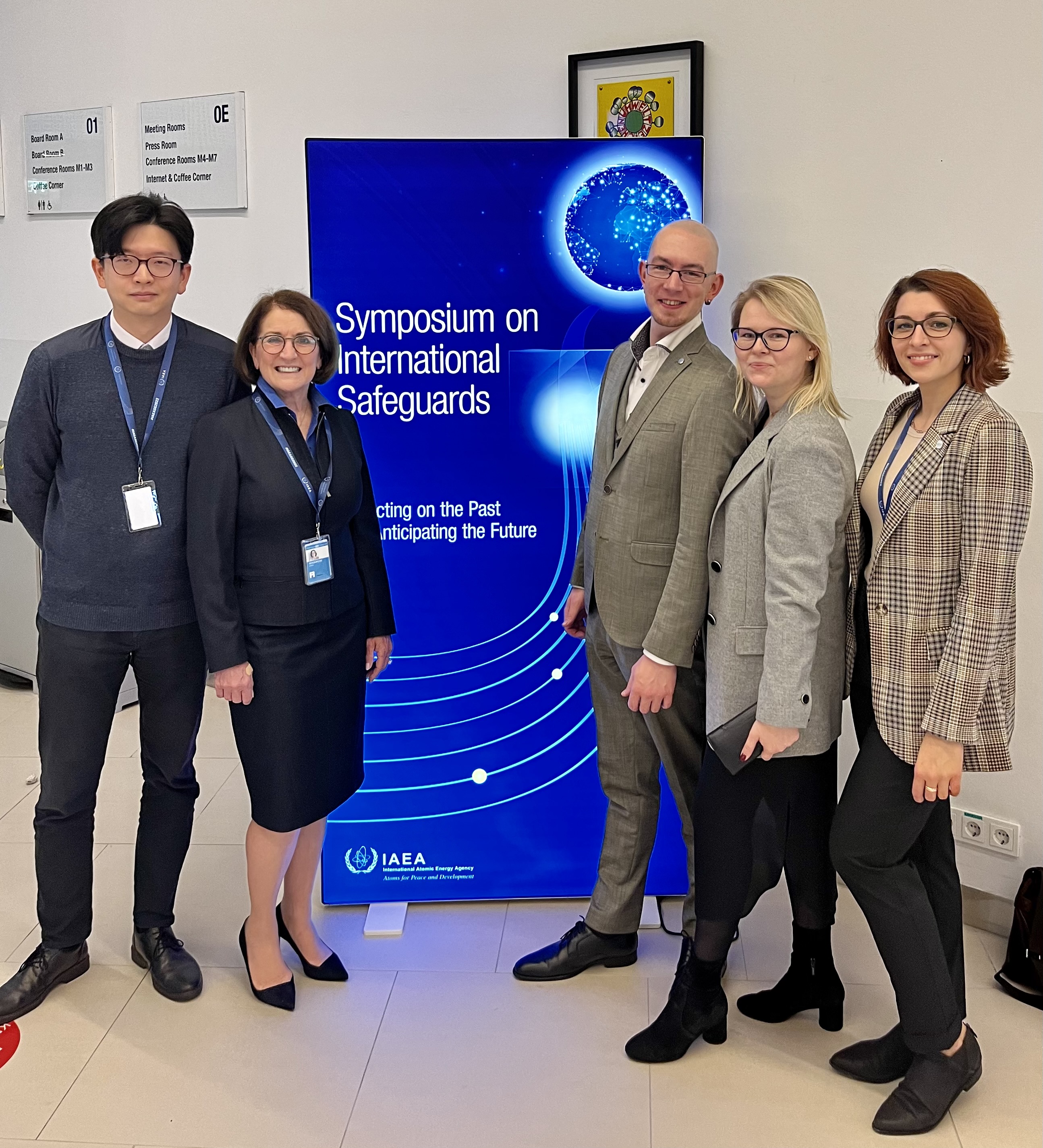 ONN team, Tianran Xu, Veronika Bedenko, and Valeria Hesse, with colleagues from the Vienna expert community, Laura Rockwood and Noah Mayhew.