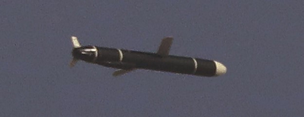 Inflight photo of new type long-range cruise missile of the DPRK