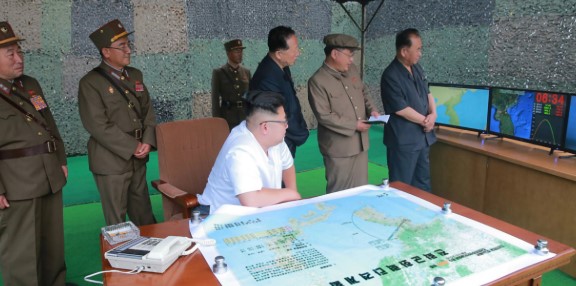 Kim Jong Un’s map shows ballistic missile drill