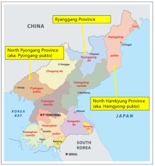 Map of the DPRK