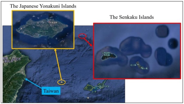 Maps indicating the Southwestern Island Chain, the Yonakuni Islands and the Senkaku Island-part 2
