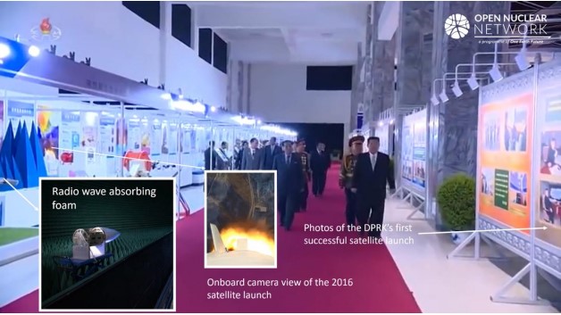 This booth appears to showcase achievements in the field of radio signal and aerospace industry