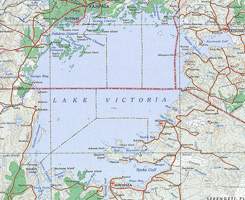 Map of Lake Victoria