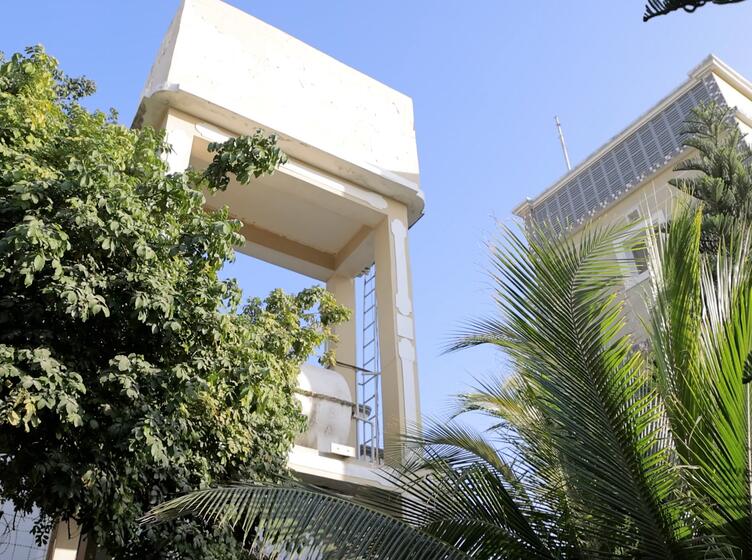 Outside upshot of the Green Paradise Hotel in Mogadishu