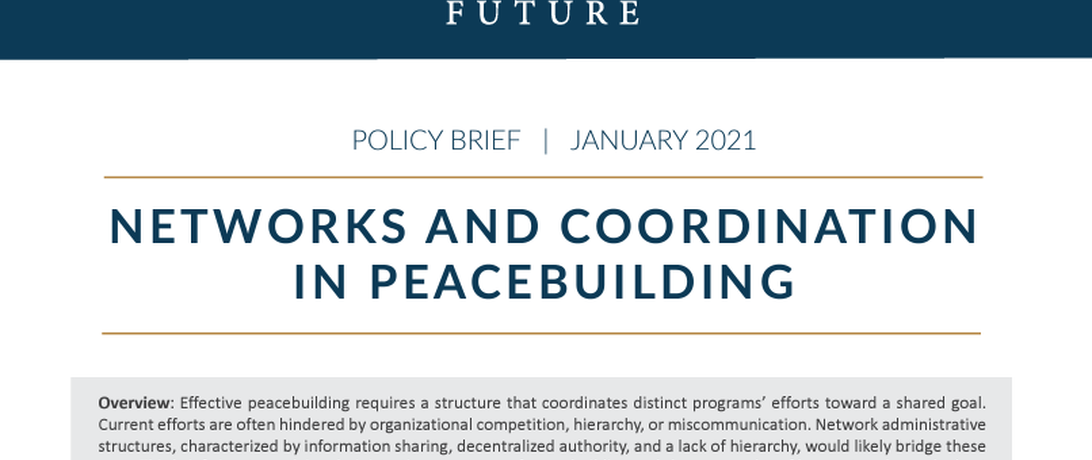 Networks and Coordination in Peacebuilding