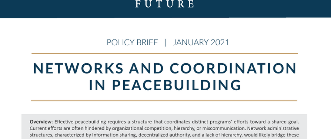 Networks and Coordination in Peacebuilding