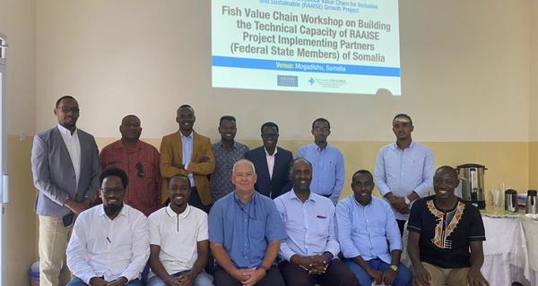 Some of the Value Chain Workshop participants pose for a picture