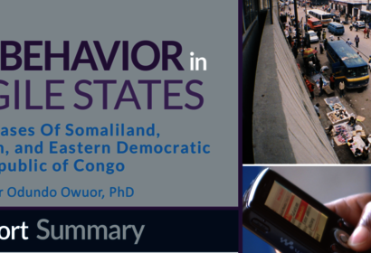 The study was conducted in three conflict-affected jurisdictions: the eastern Democratic Republic of the Congo (DRC), an arena of long-simmering conflict; Somaliland, nominally part of a federation coming out of three decades of almost continuous conflict; and South Sudan, a new country that at the time of writing still struggles with civil war.  The case studies seek answers to two primary questions:  What strategies do companies use to conduct business in the eastern DRC, Somaliland, and South Sudan? And 
