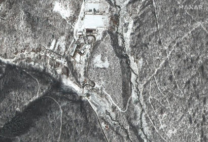 Punggye-ri nuclear weapons test site. Satellite imagery from 31 March 2022.