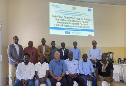 Some of the Value Chain Workshop participants pose for a picture