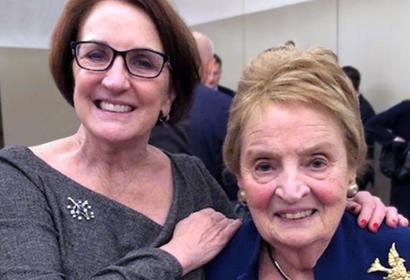Laura Rockwood with Madeleine Albright