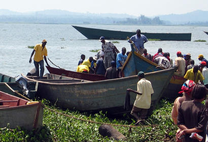 Ugandan fishing boats